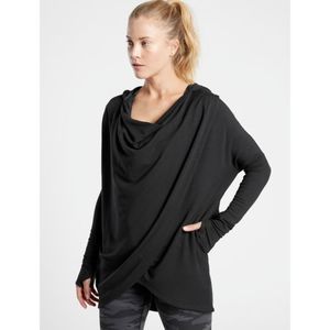Women's Black Drape Sweater
